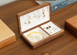 Compartment wood storage box